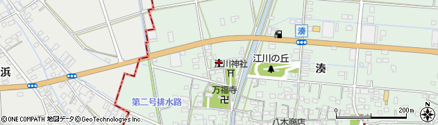 静岡県袋井市湊53-2周辺の地図