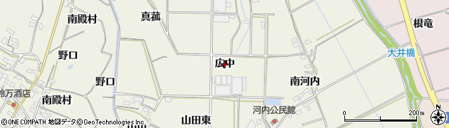 愛知県豊橋市杉山町（広中）周辺の地図