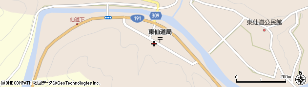 島根県益田市美都町仙道595周辺の地図