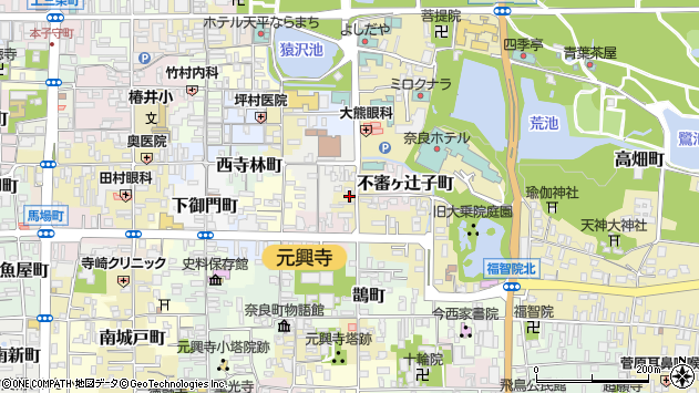 〒630-8393 奈良県奈良市鶴福院町の地図