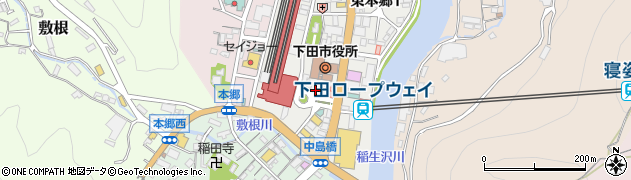 トヨタレンタリース静岡下田駅前店周辺の地図