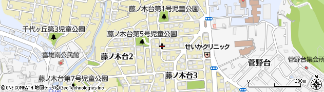 奈良県奈良市藤ノ木台周辺の地図