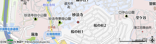 兵庫県神戸市須磨区妙法寺東畑周辺の地図
