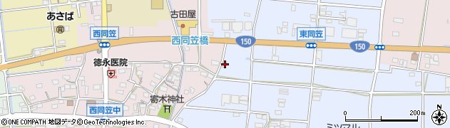 静岡県袋井市東同笠393周辺の地図