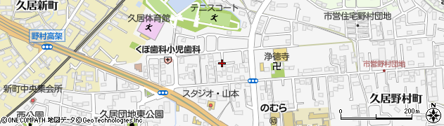 三重県津市久居野村町周辺の地図