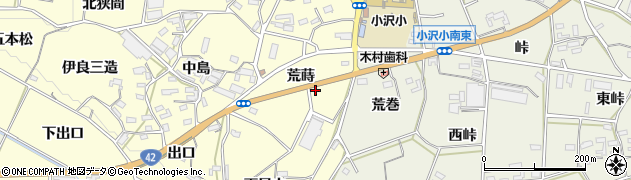 愛知県豊橋市小松原町（荒蒔）周辺の地図