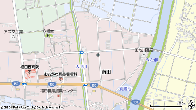 〒437-1212 静岡県磐田市南田の地図