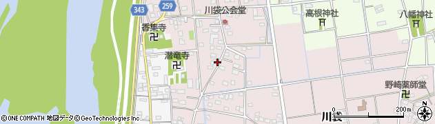 静岡県磐田市川袋508周辺の地図