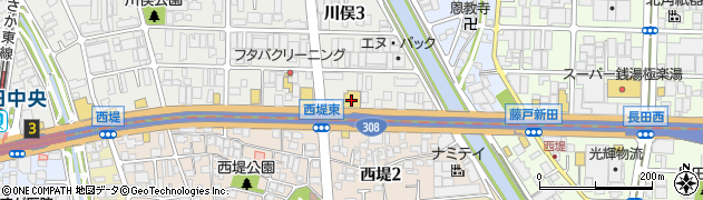 かに道楽　東大阪店周辺の地図