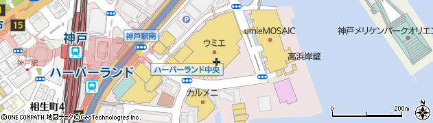 nana’s green tea 神戸ハーバーランド店周辺の地図