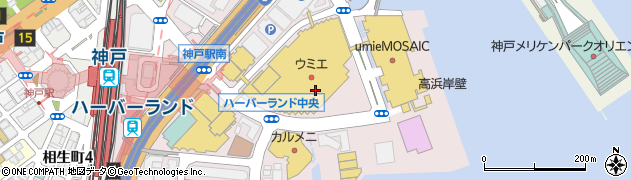 ソフトバンク　神戸ハーバーランドｕｍｉｅ周辺の地図
