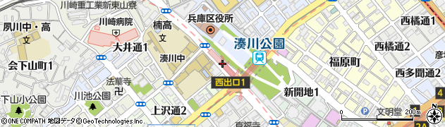 湊川駅周辺の地図