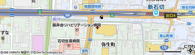 神戸華庵外環新石切店周辺の地図