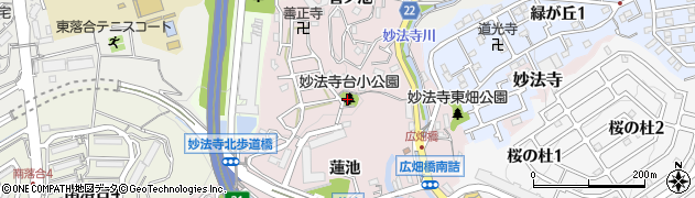 妙法寺台小公園周辺の地図