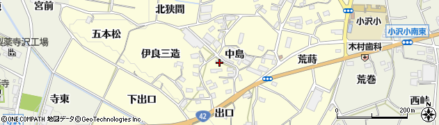 愛知県豊橋市小松原町（中島）周辺の地図