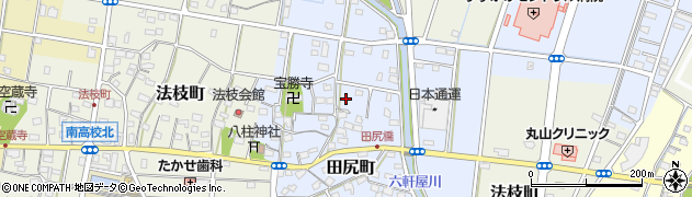 静岡県浜松市中央区田尻町周辺の地図