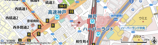 兵庫県神戸市中央区相生町3丁目周辺の地図