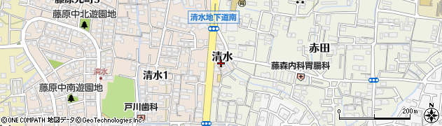岡山県岡山市中区清水287周辺の地図