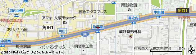 角田東周辺の地図