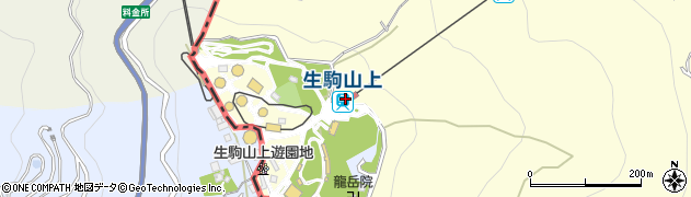 生駒山上駅周辺の地図