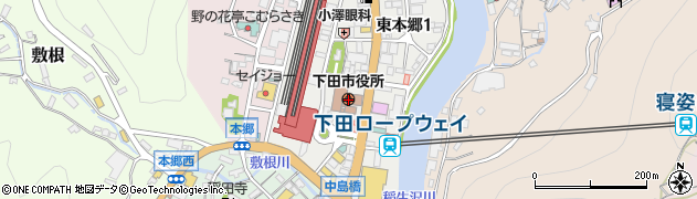 下田市役所　総務課・法規情報係周辺の地図