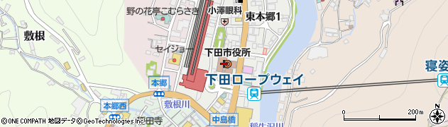 静岡県下田市周辺の地図