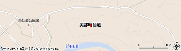 島根県益田市美都町仙道周辺の地図