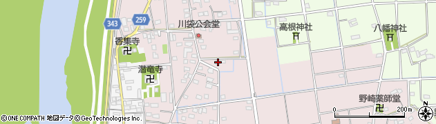 静岡県磐田市川袋551周辺の地図