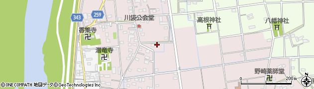 静岡県磐田市川袋552周辺の地図