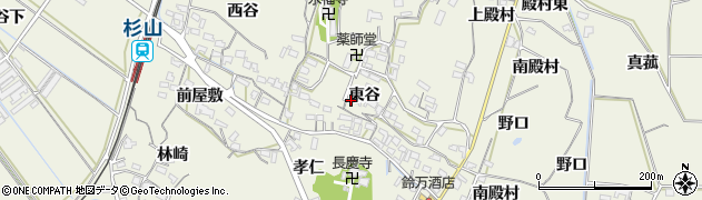 愛知県豊橋市杉山町東谷24周辺の地図