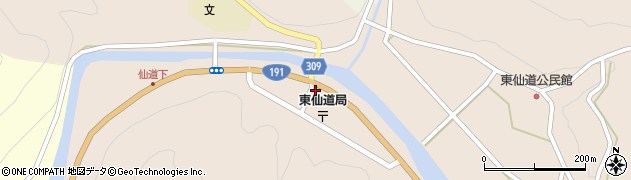 島根県益田市美都町仙道592周辺の地図