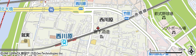 岡山市中区西川原93-2 akippa駐車場周辺の地図