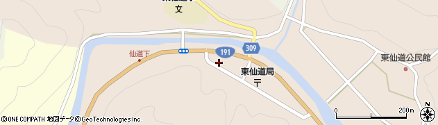島根県益田市美都町仙道589周辺の地図