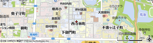 奈良県奈良市西寺林町周辺の地図