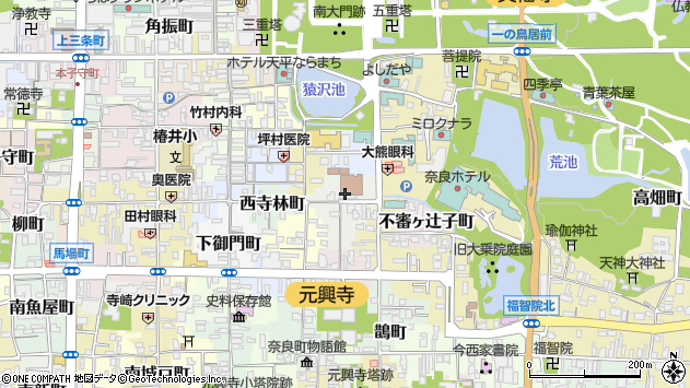 〒630-8362 奈良県奈良市東寺林町の地図