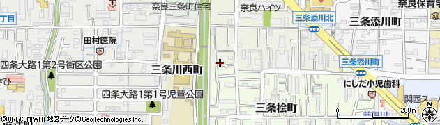奈良県奈良市三条栄町20周辺の地図