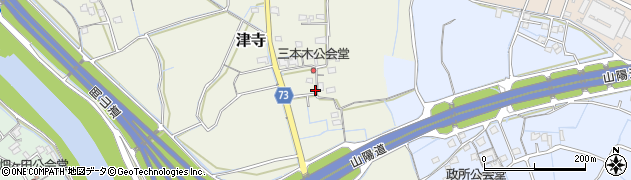 岡山県岡山市北区津寺413周辺の地図