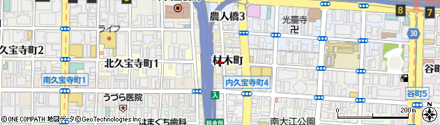 大阪府大阪市中央区材木町周辺の地図