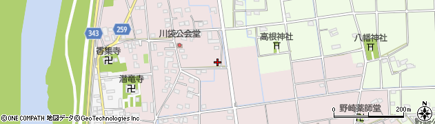 静岡県磐田市川袋419周辺の地図