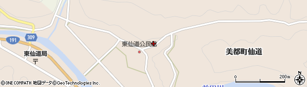島根県益田市美都町仙道310周辺の地図