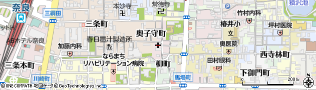 奈良県奈良市寺町周辺の地図