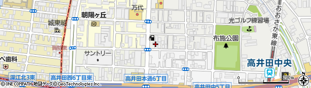 大阪商工信用金庫高井田支店周辺の地図