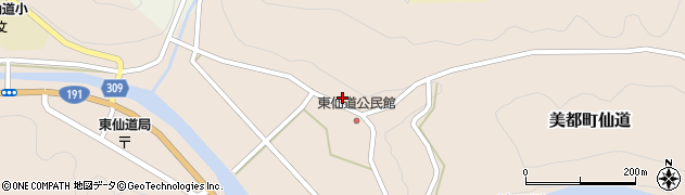 島根県益田市美都町仙道251周辺の地図