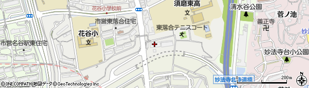 神戸市バス　落合営業所周辺の地図