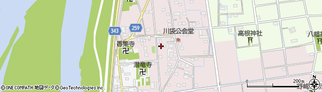 静岡県磐田市川袋327周辺の地図