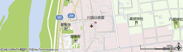 静岡県磐田市川袋499周辺の地図