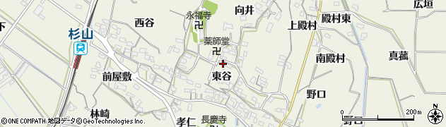 愛知県豊橋市杉山町東谷21周辺の地図