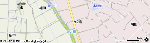 愛知県豊橋市老津町（根竜）周辺の地図