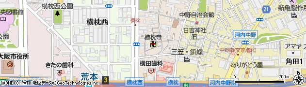 横枕寺周辺の地図