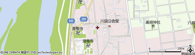 静岡県磐田市川袋453周辺の地図